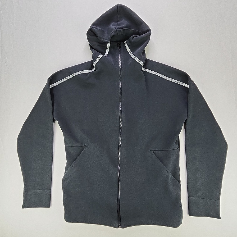 Vintage Y2K Parasuco Mens Full Zip Track Jacket Black Size Large Thumb‎ Holes